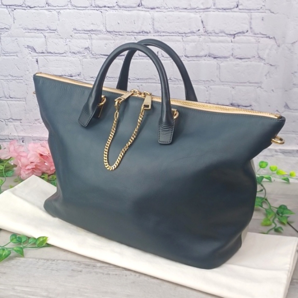 Chloe Tote Bag with Gold Accents